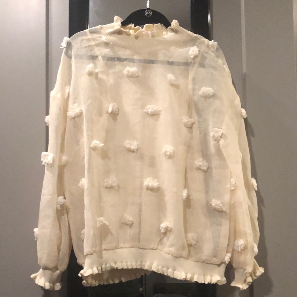 NWT - Shear Cream Blouse